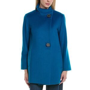 Fleurette Womens  Wool-Blend Coat, Blue